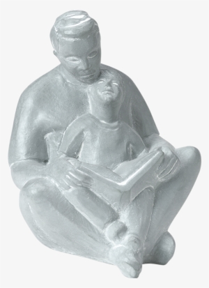 Father & Son Reading - Father And Son Sculpture #427575