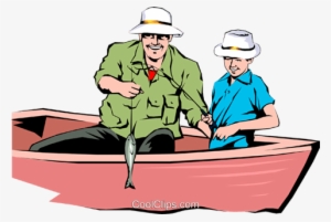 Father And Son Fishing Royalty Free Vector Clip Art - Homem Pescando Vetor Png #427783