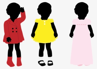 Silhouette Child Girl Woman Female - Little Girl In Dress Silhouette #427835