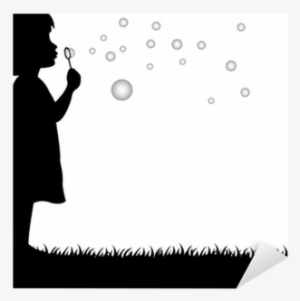 Silhouette Blowing Bubbles Png