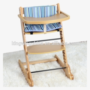 Solid Beech Wood Baby High Chair - Folding Chair #429224 Solid Beech Wood Baby High Chair - Folding Chair #429224