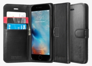 Spigen Wallet Case For Apple Iphone 6 / 6s - Spigen Wallet's Case For Iphone 6/6s Black #429635
