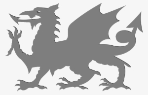 Silhouette Of Welsh Dragon - Welsh Dragon Transparent Background #429718