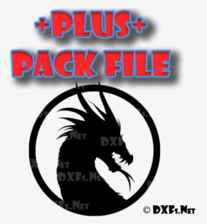 Dxf343-p Dragon Silhouette Circle Design For Cnc Cutting - Computer Numerical Control #429795