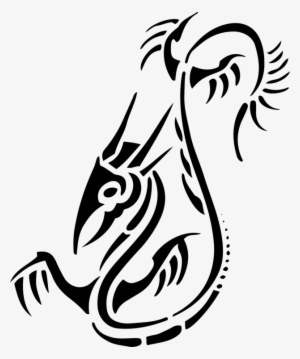 Chinese Dragon Silhouette Japanese Dragon Vecteur - Tattoo #429823