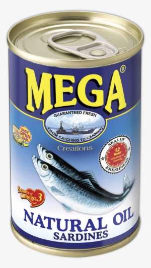Mega Sardines In Natural Oil 155g - Mega Sardines Extra Hot #4200019
