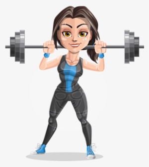 Marina The Ambitious Fitness Woman Marina The Ambitious - Cartoon Female Weightlifter #4200969