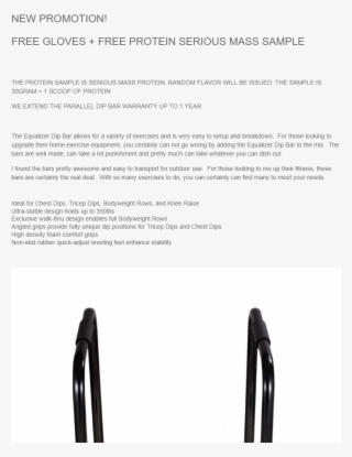 Parallel Dip Bar Best Quality - Document #4201167