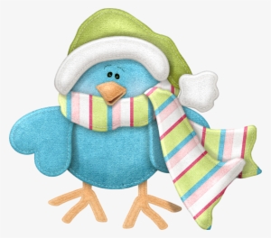 Winter Clipart Scene - Cute Winter Birds Clipart #4201207