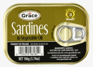 La Fe Grace Sardines In Oil - Grace Foods Grace Sardines In Vegetable Oil, 3.74 Oz #4201258