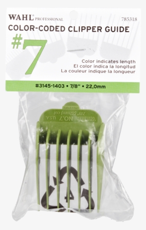 Wahl Color Clipper Guide - Wahl Color Coded Comb Attachment Green #7 7/8 Inch #4201347
