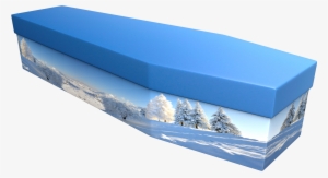 Winter Scene Cardboard Coffin - Coffin #4201418