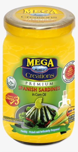 Mega Creations Spanish Sardines In Corn Oil 225g - Mega Tuna #4201612