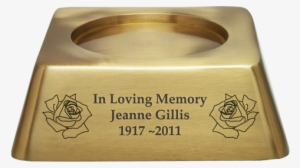 Wholesale Square Urn Base Matte Brass Engravable - Matte Brass #4202439