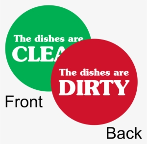 Dishes Dirty / Clean 2-sided Magnetic Status Labels - Dirty Dishes Clean Dishes #4202515