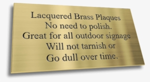 Lacquered Brass Plaques - Small Brass Plate Engraved #4202576