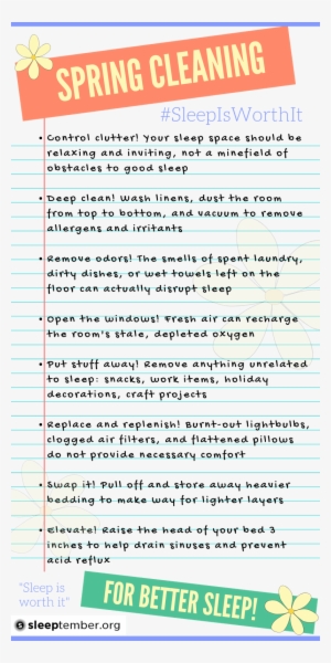 Spring Cleaning For Better Sleep Checklist - Cleaning #4202862