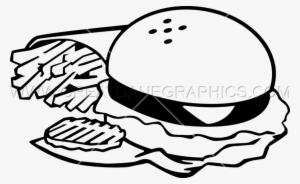 Hamburger & Fries - Drawing #4203122