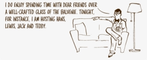 A Cartoon Of A Man Sitting On A Couch And Saying, - Balvenie Cartoon #4203978