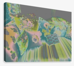 Sofa & Pillows Subtle Abstract Canvas Print - Floral Design #4204033
