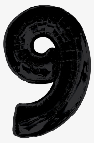 Numero 9 Negro 28 Pulgadas Globo Metálico - Black Number 9 Balloon - 34" Foil (each) #4204625