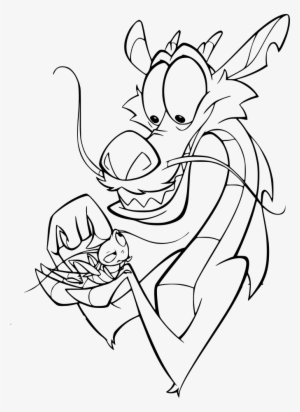 Movies, Personal Use, Mushu - Mushu Mulan Coloring Pages #4205211