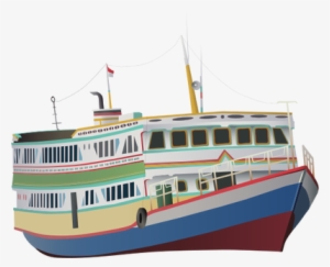 Drawn Boat Ferry Boat - Ferry Boats Vector #4205345