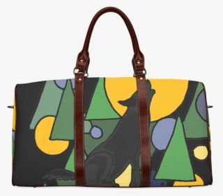 Cool Wolf Howling At Moon Abstract Art Waterproof Travel #4206910