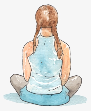 Seated Cross-legged Back - Cross Legged From Back #4207192