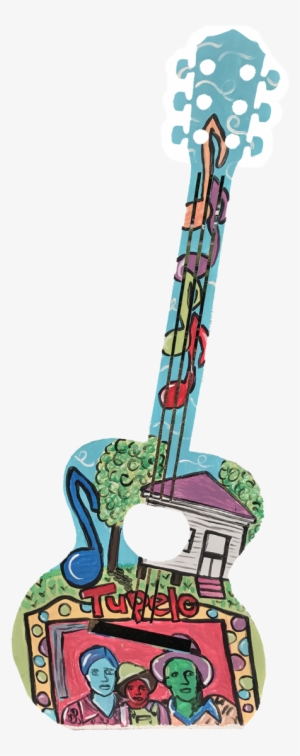 Colorful Metal Guitar At Elvis Presley Birthplace - Elvis Presley Birthplace #4207436