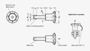 Stainless Steel Ball Lock Pins Aisi 303, With Plastic - Stainless Steel #4207574