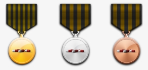 Medal, Gold Medal, Silver Medal, Bronze Medal, Award - Contoh Emas Perak Perunggu #4207601