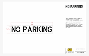 Country Of Origin - 4" Fire Lane - No Parking Stencil #4208327
