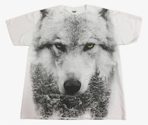 All Over Print Polyester T-shirt - Lone Wolf Art #4208556