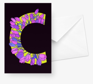 Cartão Monograma Floral C De Eveline Pezzinina - Monogram #4208717