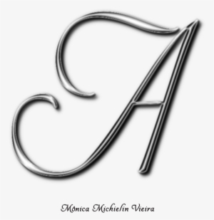 Lindo Alfabeto Cromado Cinza Em Png Para Monograma - Alphabet #4208740