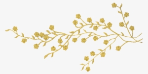 Flores Douradas Em Png - Ramo De Flores Douradas Png #4208844