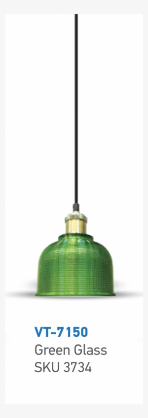 V-tac 3734 Glass Pendant Light - Green - 150cm (vt-7150) #4209281