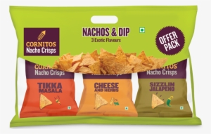 Nachos & Dip Combo Pack - Cornitos Nachos Crisps, Cheese N Herbs, 150g #4209393