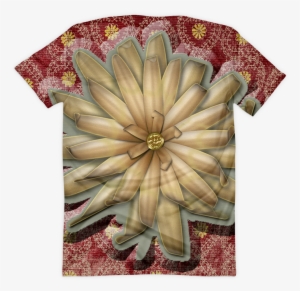 Golden Flower Sublimation T-shirt Being Me - Shades Of Brown Flowers Journal - Jennifer #4209439
