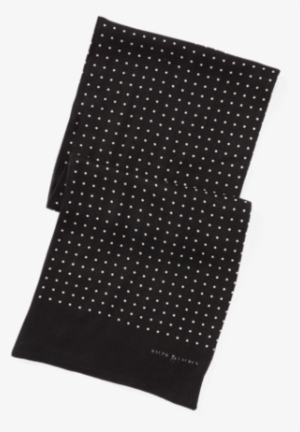 Pc0024 Polo Ralph Lauren Dot-print Wool Challis Scarf #4209442