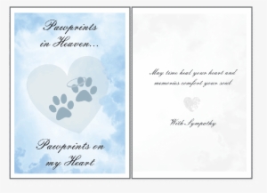 Pawprints In Heaven - Sympathy Greeting Card By Dog Speak #4209805