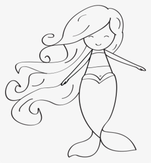 Cute Mermaid Tail Drawing Com Free For - Simple Mermaid #4210259