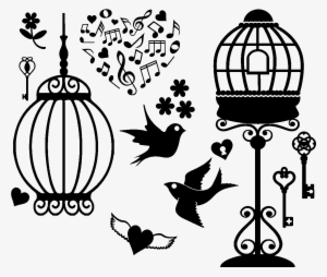 Sticker Oiseaux Repandant La Melodie De L Amour Ambiance - First Edition Key And Lock Die For Sizzix #4211048