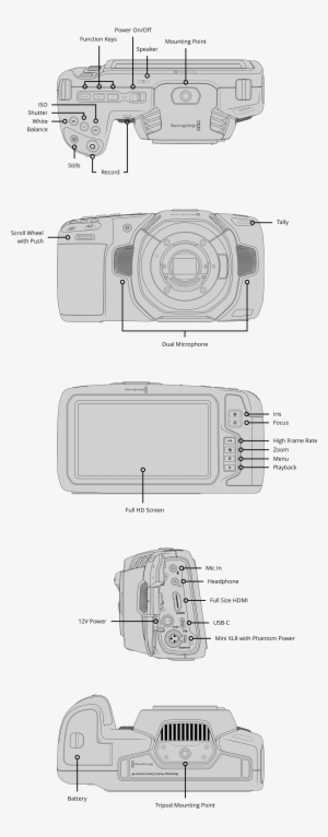 It Has A Touchscreen A Lot Of Button's, Strictly Technical - Blackmagic Pocket 4k Dimension #4211177