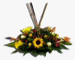 E 09 Centro De Mesa Con Bambu - Portable Network Graphics #4211480