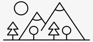 Mountain Side With Trees Made Up Different Shapes Comments - Made Up Of Shapes #4212531