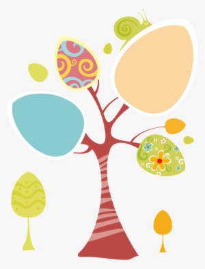 Cartoon Creative Árboles - Eggs On Spring Tree Easter Greeting For Sister Card #4213746