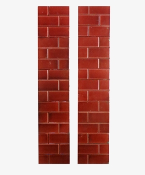 Antique Original Red Brick Fireplace Tiles - Wall #4213781