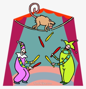 Juggling Clowns, Monkey Royalty Free Vector Clip Art - Illustration #4213801